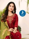Majito By Kaya Vertican Embroidery Kurti With Bottom Dupatta Wholesalers In Surat